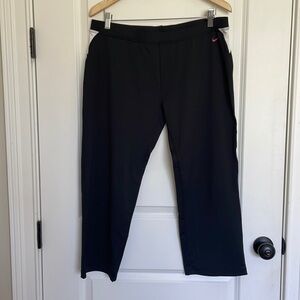 Nike Women’s Cropped Athletic Wide Leg Pants Black/White XL